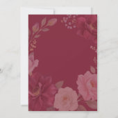 Playful Fox Autumn Floral セーブザデート (裏面)