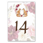 Playful Fox Autumn Wedding テーブルナンバー (正面)