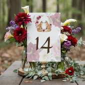 Playful Fox Autumn Wedding テーブルナンバー