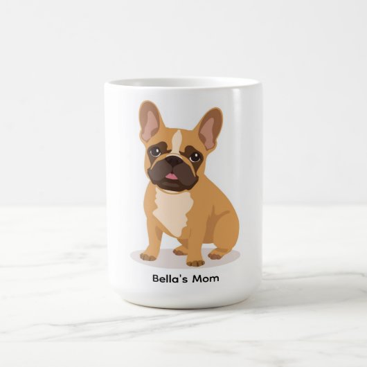 Playful French Bulldog Coffee Mug Cheerful Dog コーヒーマグカップ (中央)