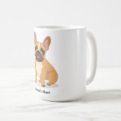 Playful French Bulldog Coffee Mug Cheerful Dog コーヒーマグカップ (正面右)