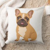  Playful French Bulldog Throw Pillow Kids Room クッション (ブランケット)