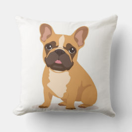  Playful French Bulldog Throw Pillow Kids Room クッション