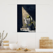 Playful Frog Art Print - Humorous Bathroom Wall ポスター (キッチン)