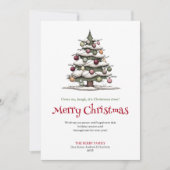 Playful Funny Christmas Tree Digital Greeting シーズンカード (正面)