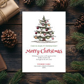 Playful Funny Christmas Tree Digital Greeting シーズンカード