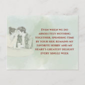 Playful & Funny Love Quote Postcard | Laughing Cou ポストカード (正面)