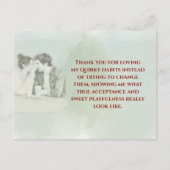 Playful & Funny Love Quote Postcard | Laughing Cou ポストカード (正面)
