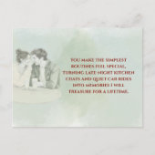 Playful & Funny Love Quote Postcard | Laughing Cou ポストカード (正面)