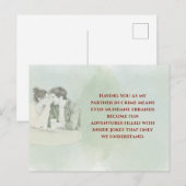 Playful & Funny Love Quote Postcard | Laughing Cou ポストカード (正面/裏面)