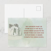 Playful & Funny Love Quote Postcard | Laughing Cou ポストカード (正面/裏面)