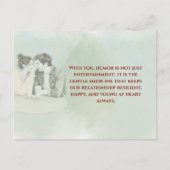 Playful & Funny Love Quote Postcard | Laughing Cou ポストカード (正面)