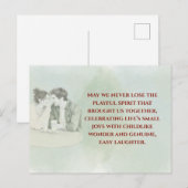 Playful & Funny Love Quote Postcard | Laughing Cou ポストカード (正面/裏面)