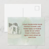 Playful & Funny Love Quote Postcard | Laughing Cou ポストカード (正面/裏面)