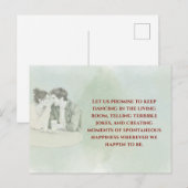 Playful & Funny Love Quote Postcard | Laughing Cou ポストカード (正面/裏面)