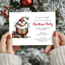 Playful Funny Santa Claus Party Digital Invitation 招待状