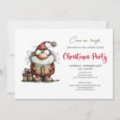 Playful Funny Santa Claus Party Digital Invitation 招待状 (正面)