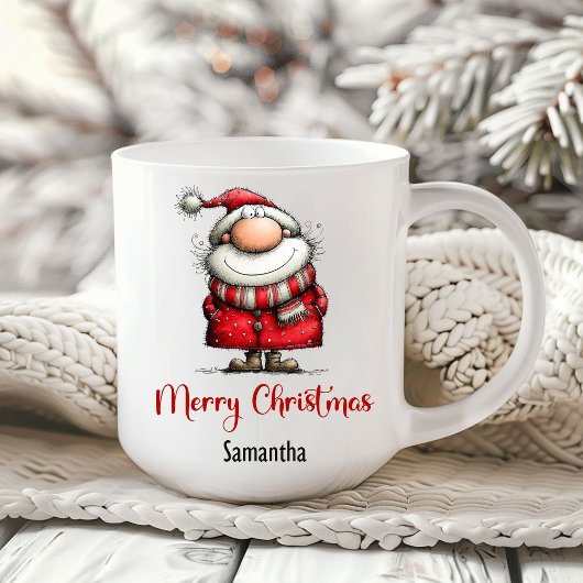 Playful Funny Santa Claus Whimsy Coffee Mug コーヒーマグカップ