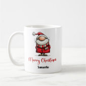 Playful Funny Santa Claus Whimsy Coffee Mug コーヒーマグカップ (左)