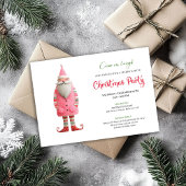 Playful Funny Santa Editable Holiday Party Invites 招待状
