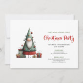 Playful Funny Santa Watercolor Party Invite 招待状 (正面)