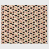 Playful Ghosts and Pumpkins on Black – Halloween ラッピングペーパー (フラット)