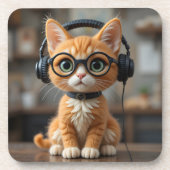 Playful Ginger Cat コースター (正面)