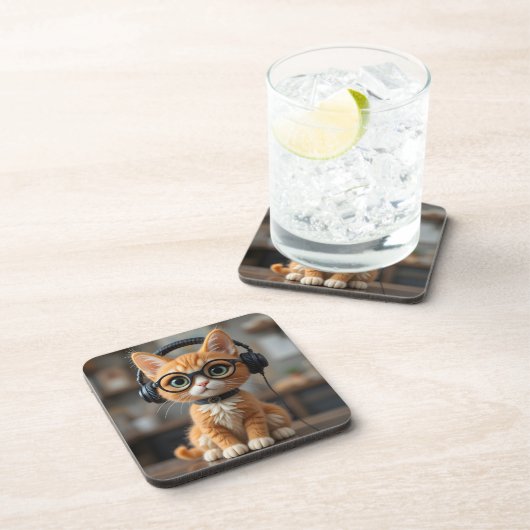Playful Ginger Cat コースター (右側)