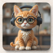 Playful Ginger Cat コースター (正面)