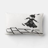 Playful Girl Decorative Throw Pillow ランバークッション (裏面)