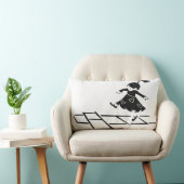 Playful Girl Decorative Throw Pillow ランバークッション (椅子)