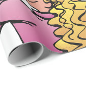 Playful Girl with Crayon ラッピングペーパー (ロールコーナー)