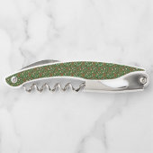 Playful Green Festive Gingerbread Candy Pattern ソムリエナイフ (裏面)