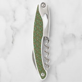 Playful Green Festive Gingerbread Candy Pattern ソムリエナイフ (裏面)