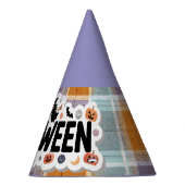 Playful Halloween Plaid パーティーハット (右)