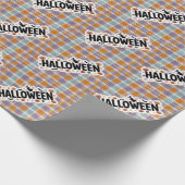 Playful Halloween Plaid ラッピングペーパー (角)