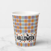 Playful Halloween Plaid 紙コップ (裏面)