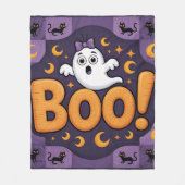 Playful Halloween Quilt, Fleece Blanket –Boo! フリースブランケット (正面)
