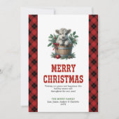 Playful highland cow card editable holiday name シーズンカード (正面)