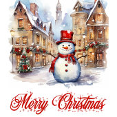 Playful holiday scene editable greeting card シーズンカード