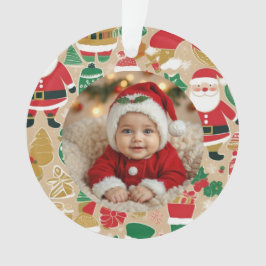 Playful Holiday Treats Photo Ornament – Gingerbrea オーナメント