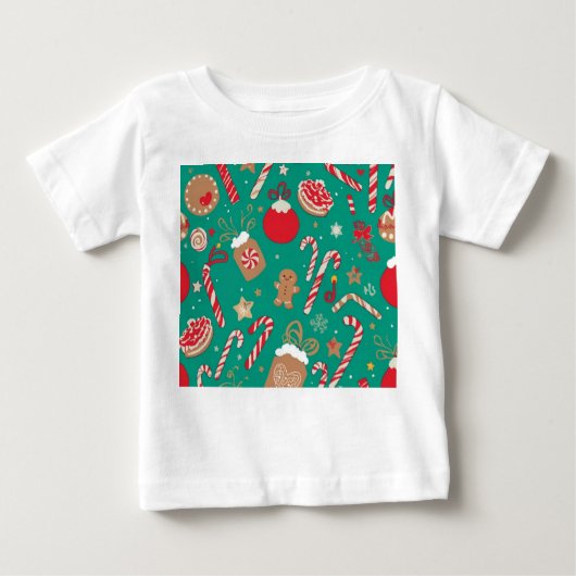 Playful Holiday Treats Toddler Shirt – Santas ベビーTシャツ (正面)