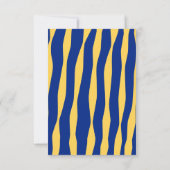 Playful Italian Blue Lemon & Stripes Bridal Shower サンキューカード (裏面)