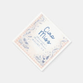 Playful Italian Ciao Miss Bridal Shower スタンダードカクテルナプキン (角)