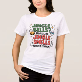 Playful Jingle Smells Christmas Design トライブレンドＴシャツ