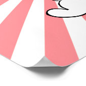 Playful Kawaii White Kitten Custom ポスター (角)