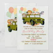 Playful Kids Birthday Party Invitation Card 招待状 (正面/裏面)
