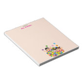 Playful kindergarten colorful Teacher  ノートパッド (アングル)