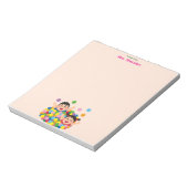 Playful kindergarten colorful Teacher  ノートパッド (回転)