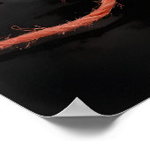 Playful Kitten Cat with Yarn Watercolor Print ポスター (角)